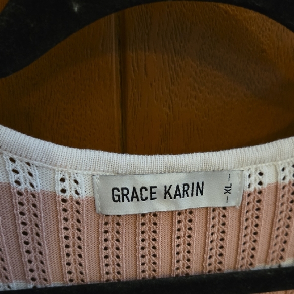 GRACE KARIN Womens 2024 Summer Striped Dress Sleeveless Knitted Midi Tank Ribbed - Picture 5 of 6